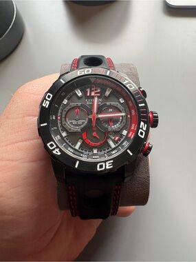 Citizen Black and Red Sport Chronograph Watch